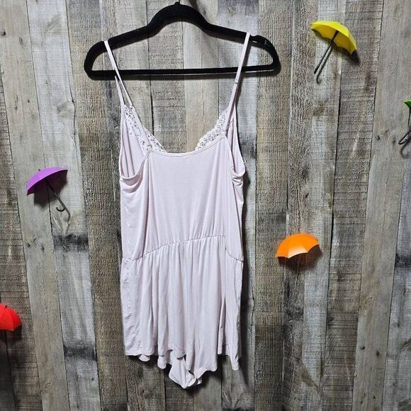 Victoria's Secret Soft Pink Lace Sleep Romper - Picture 3 of 5